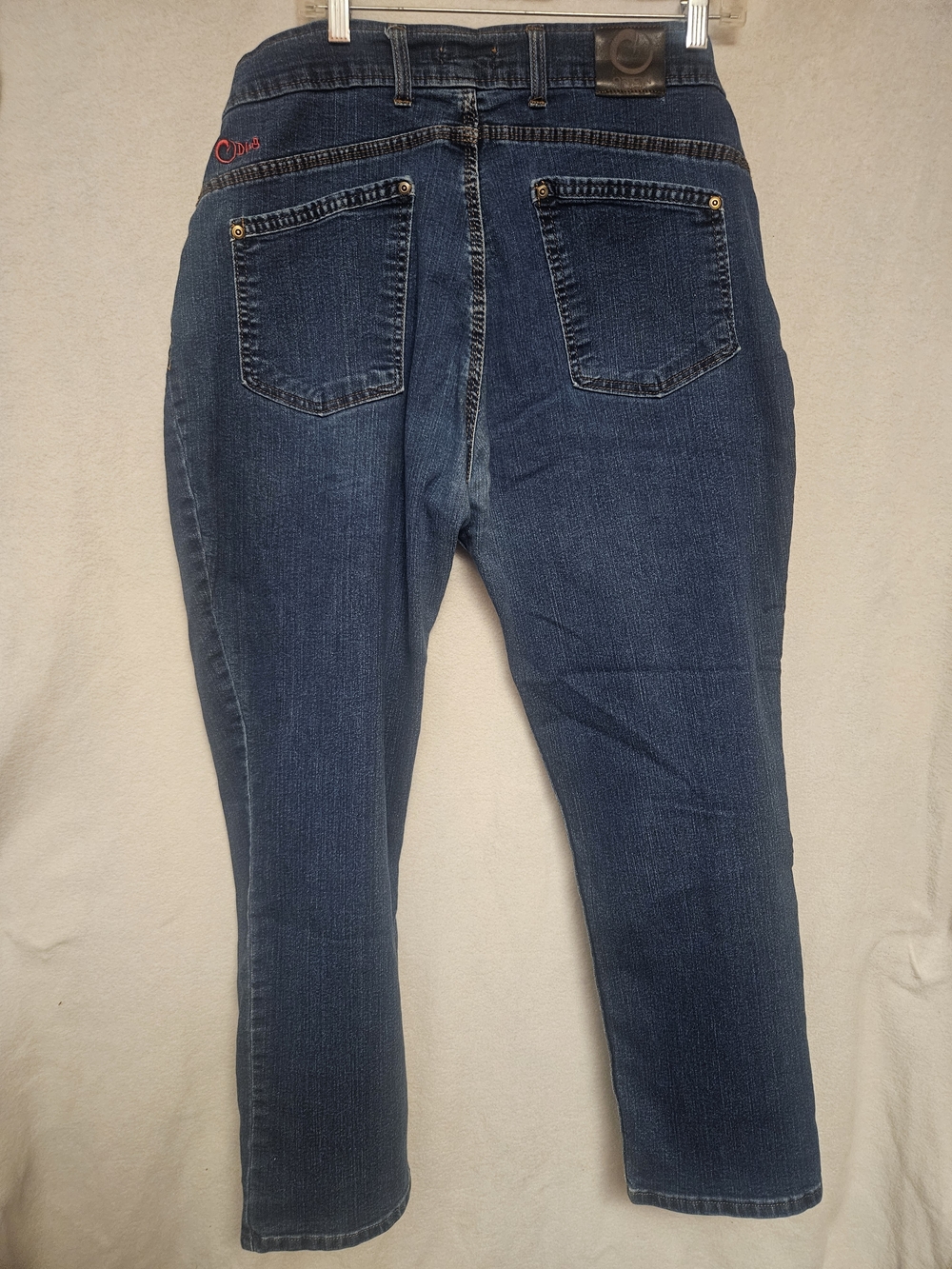 Origins Dark Blue Denim Jeans with Orange Stitching - Picture 9 of 11